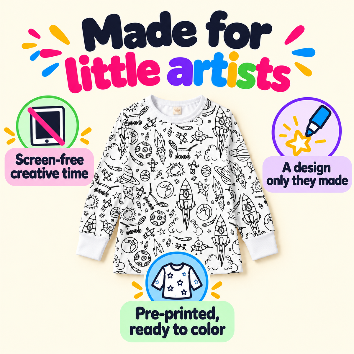 ColorJoy™ Color-In Pajama Set